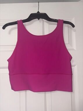 lululemon athletica Hot Pink Ribbed Crop Tank